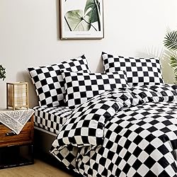 Houseri Plaid Comforter Set Queen Colorful