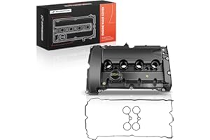 A-Premium 1.6L Engine Valve Cover with Gasket & Oil Cap Compatible with 2007-2012 Mini Cooper R55 R56 R57 R60 1.6L N14 Turboc