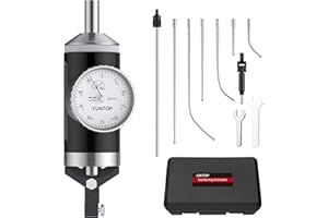 XUNTOP 0-0.15''/0.0005''Coaxial Centering Indicator for Milling and Boring Machines 100RPM Co-Ax Indicator with 6 Feelers for