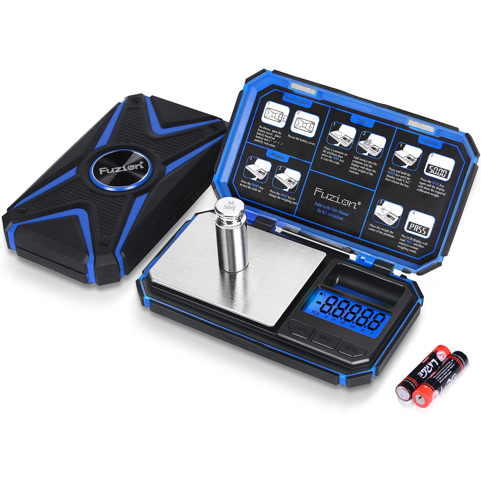 Photo 1 of Fuzion TU-X Digital Pocket Scale, 200g/0.01g Gram Scale with 6 Units for Personal Hobbies, Small Scale for Food Ounces and Grams, Measuring Jewelry, Herb, Powder
