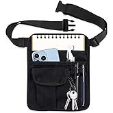 ZMD Server Waitress Pouch, Cute Server Apron Short Restaurant Waitress Accessories Bag with Pockets Adjustable Belt, Utility 