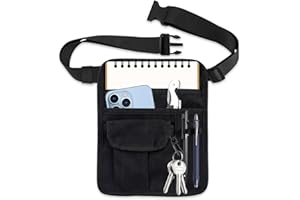 ZMD Server Waitress Pouch, Cute Server Apron Short Restaurant Waitress Accessories Bag with Pockets Adjustable Belt, Utility 