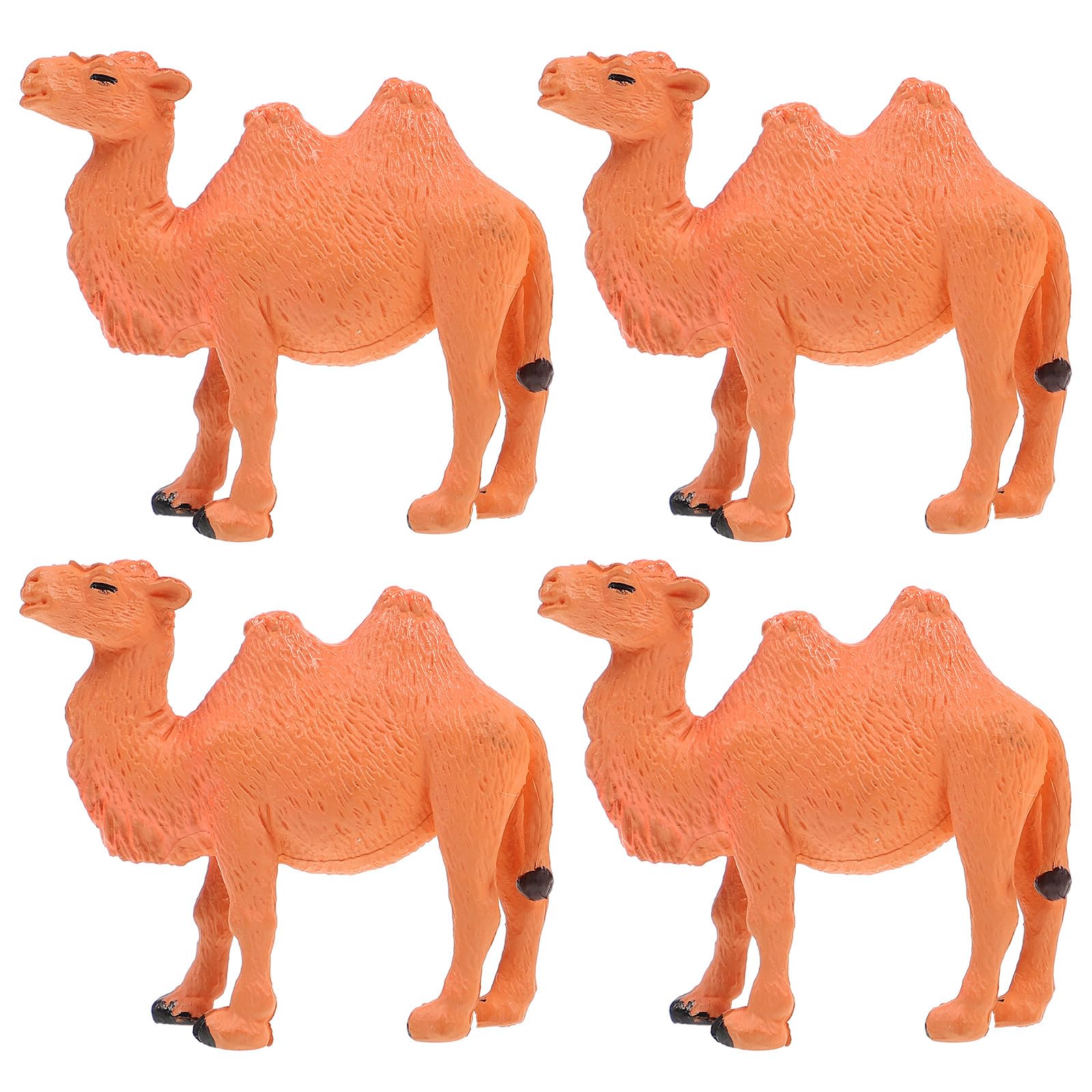 UKCOCO 4Pcs Camel Figurine: Simulation Small Animal Model Toy - Miniature Realistic Camel Model Statue for Preschool Education Home Office Decor