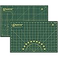 Headley Tools 18"x12" Thickened Self Healing Cutting Mat, A3 Rotary Cutting Sewing Mat for Crafts, Double Sided 5-Ply Table Cutting Board for Fabric Quilting Leather Arts Hobby Project, Green