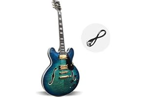 Semi-hollow body custom electric jazz guitar