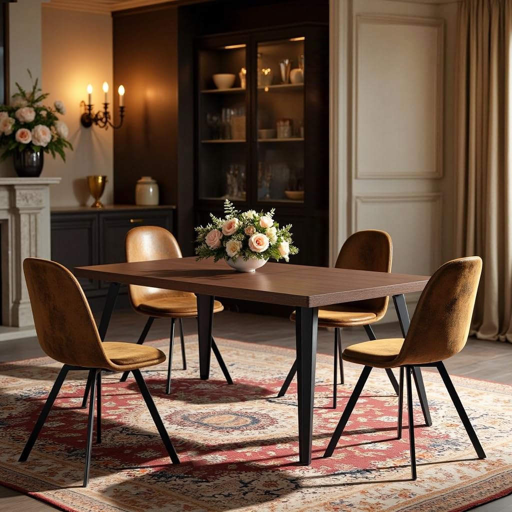 Photo 1 of *****************THIS IS ONLY THE TABLE, NO CHAIRS****************
Homy Casa 5-Piece Mid-Century Modern Dining Table Set – 63" Rectangular Wooden Table with 4 Swivel Upholstered Chairs, Ideal for Dining Room, Kitchen, or Meeting Room or Restaurant