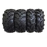 Set of 4 New Premium WANDA ATV/UTV Tires 25x8-12 Front & 25x10-12 Rear /6PR Super Lug Mud