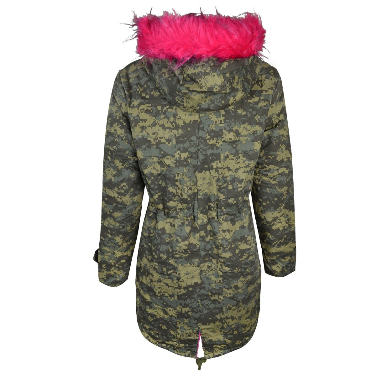 womens camouflage parka coats with fur hood