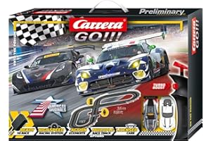 Carrera GO!!! 62521 onto The Podium Electric Powered Slot Car Racing Kids Toy Race Track Set Includes 2 Hand Controllers and 