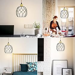 Ruzectt Plug in Pendant Light,Hanging Light with