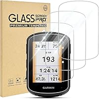 EasEasy 3 PCS Compatible for Garmin Edge 840/840 Solar/Edge 540 Screen Protector Glass Clear, 9H Hardness Anti-scratch Temper