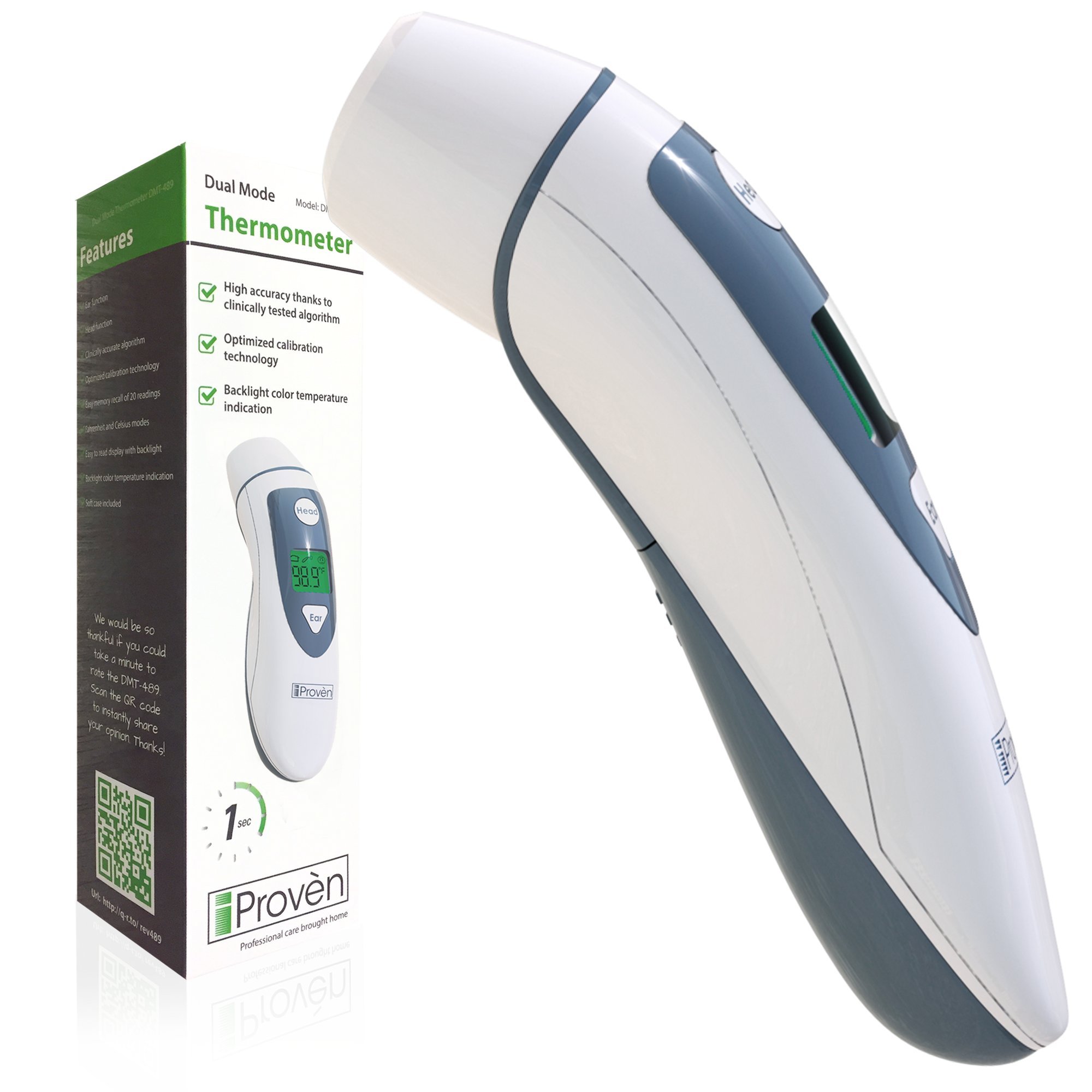 Medical Ear Thermometer with Forehead Function - iProven DMT-489