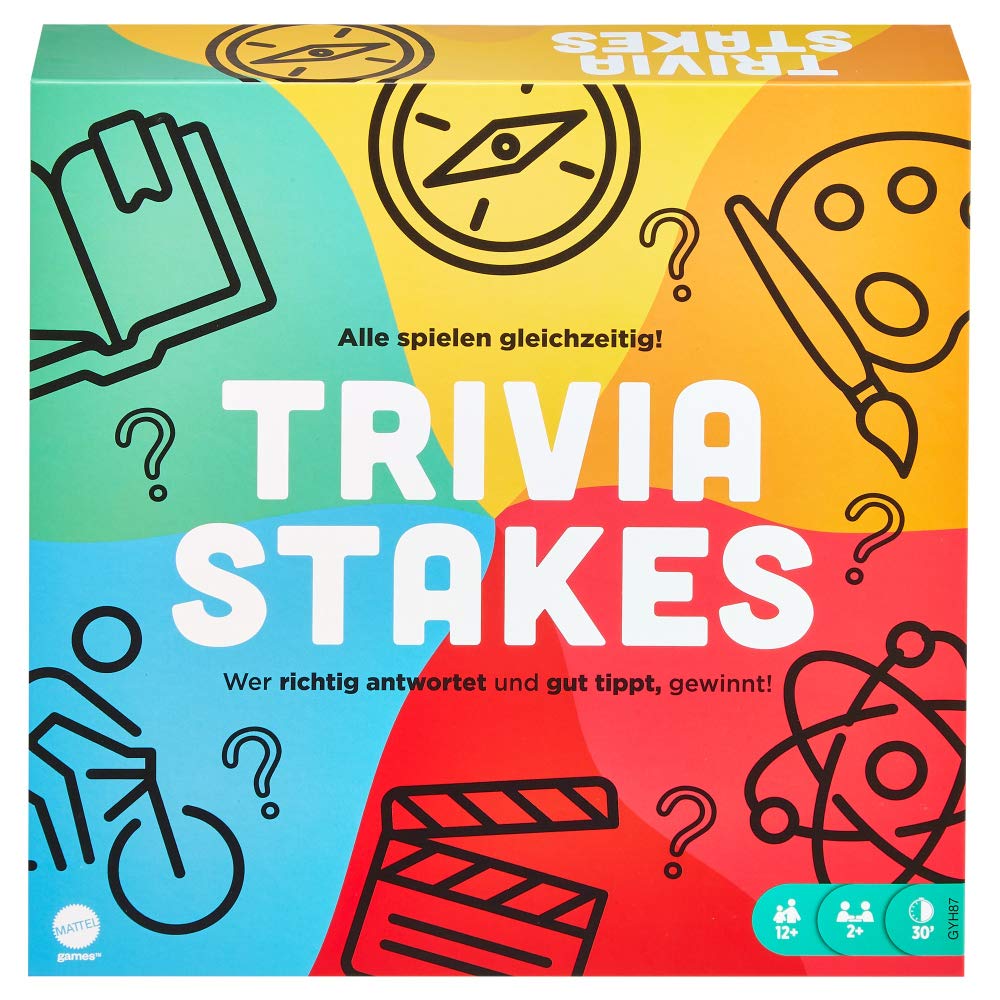 Mattel Games GYH87 Trivia Stakes, Board Game, Quiz Game, Board Game from 12 Years