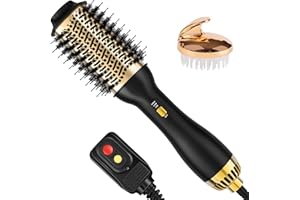 Yucafy 4-in-1 Hot Air Brush with Oval Barrel - Salon-Grade Styling Tool for All Hair Types
