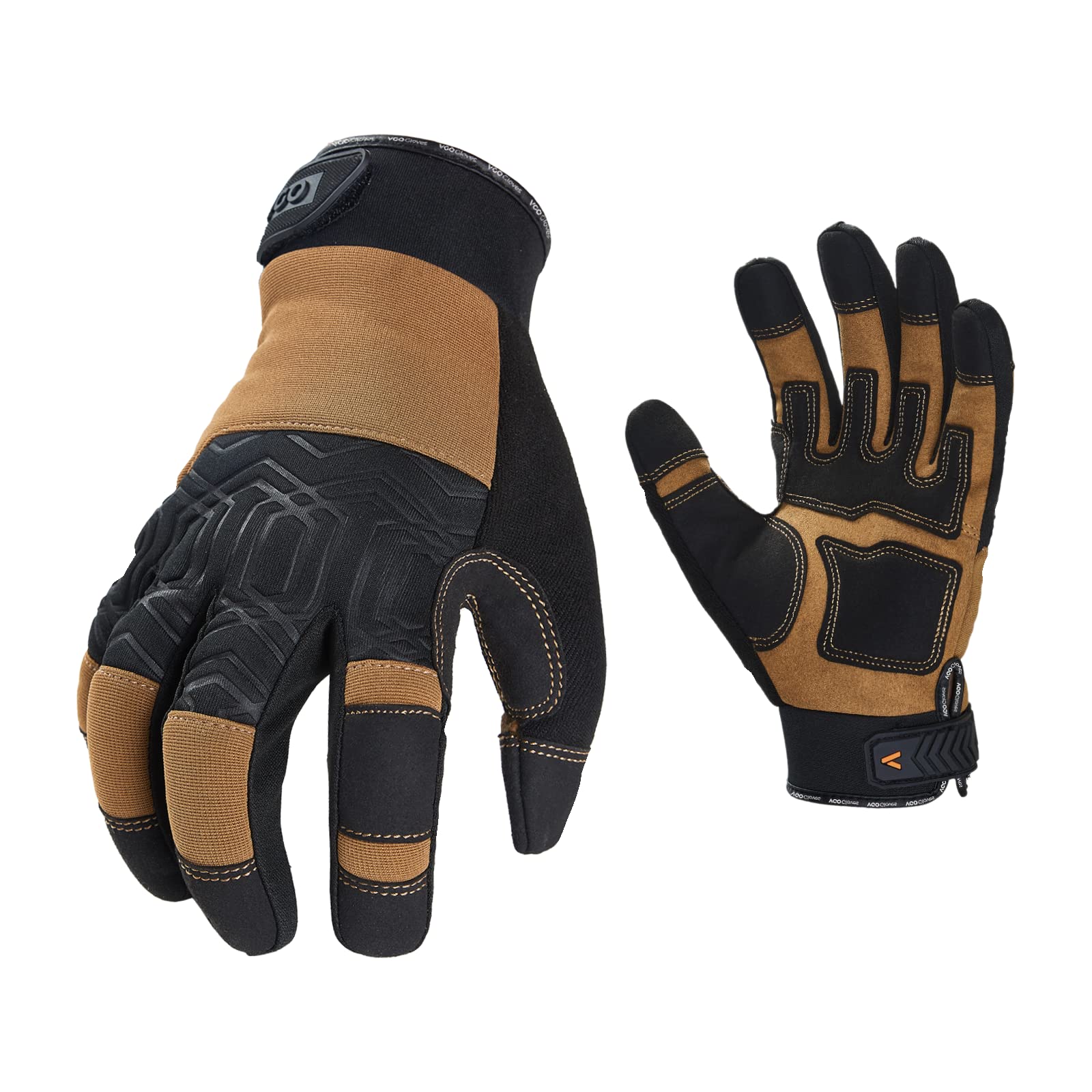 Vgo... Safety Work Gloves Touchscreen,Utility Working Gloves for Gardening Warehouse Build,Light-Medium Duty Mechanic Gloves, 1 Pair(SL7716)