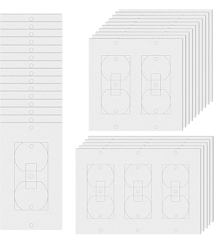 Daier 55-Piece Wall Plate Insulation Gasket Set – EVA Foam Outlet Sealer, Weatherproof Draft Stopper For Electrical Outlets & Switch Covers – 1, 2 & 3-Gang Sizes