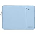 MOSISO Laptop Case 13.3 inch, 13-13.3 inch Laptop Sleeve Compatible with MacBook Air/Pro 13 / Pro 14, HP Dell ASUS Lenovo Notebook, Polyester Vertical Computer Sleeve Bag with Pocket, Air Blue