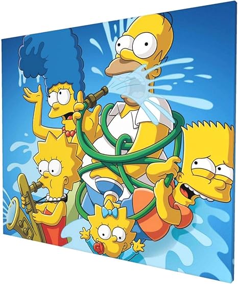 Amazon Co Jp 壁掛け キャンバスザシンプソンズ 2 装飾画 モダンアート インテリア ポスター おしゃれ アートボード 部屋飾り 壁の絵 背景絵画 50 60cm フレームレス ホーム キッチン
