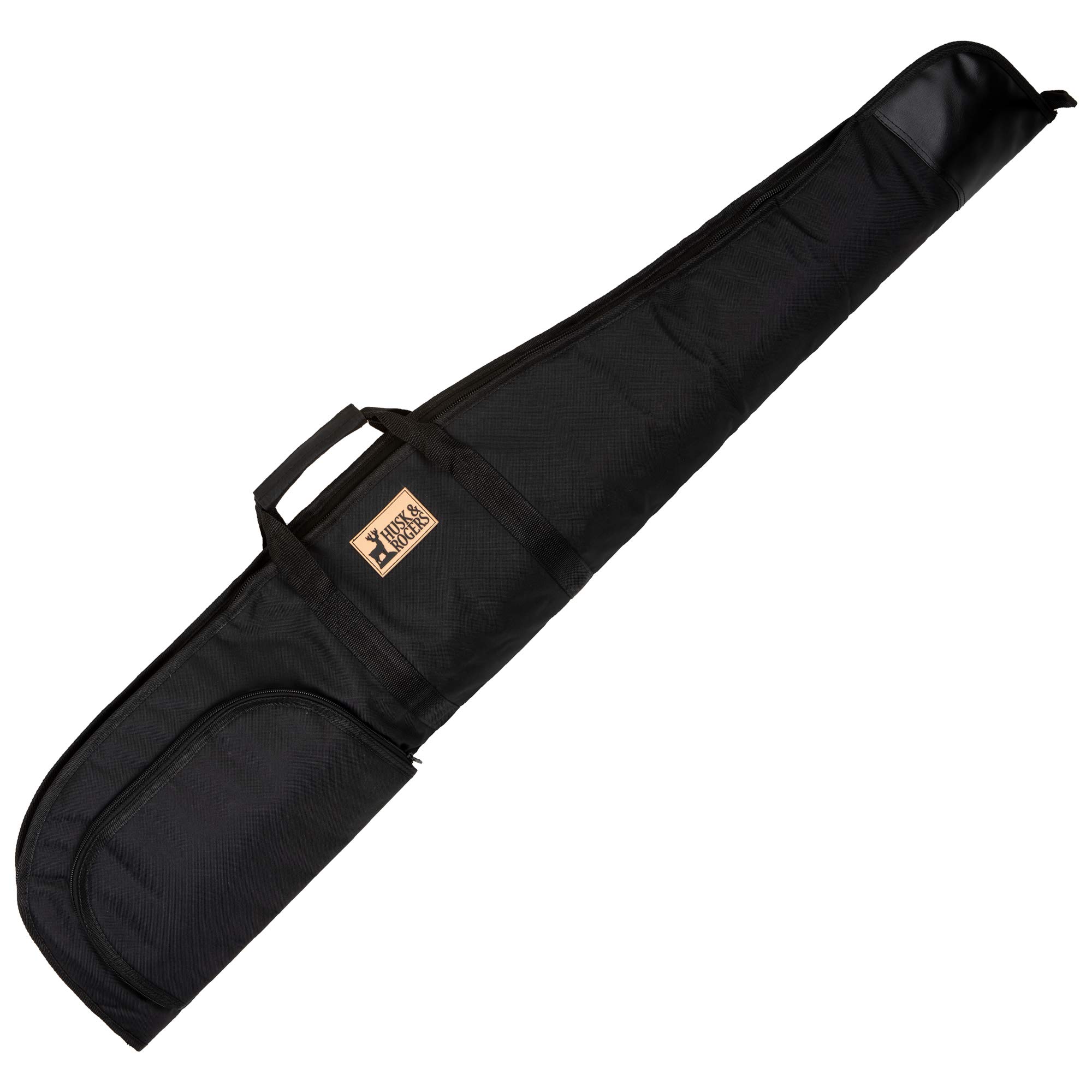 Husk & Rogers Camo, Green or Black Padded Soft Air Rifle Gun Carry Case with Pocket (Midnight Black)