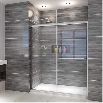 Elegant Showers 58 5 60 W X 72 H Semi Frameless Bypass Sliding