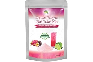 Passion Dragon Pink Drink Mix - Natural Pitaya Dragon Fruit Powder & Passion Fruit Refresher - CHAVI - 8 OZ - Natural Superfood - Rich in Antioxidants and Vitamin C