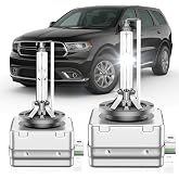 SENROBO Fit for Dodge Durango RT SRT GT SXT Sport HID Xenon Headlight Bulbs | 2014-2020 Durango RT SRT GT SXT Sport, 6000K White, 350% Brightness, D3S High Low Beam Light Bulb, Plug and Play, Pack of 2