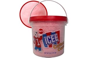 ICEE Cotton Candy – Sweet Carnival Treat, Fluffy & Airy Snack, Perfect for Kids & Adults, Bucket with Handle, Great for Parties, On-the-Go Snacking & Fun Desserts (5 ounces, Cherry)