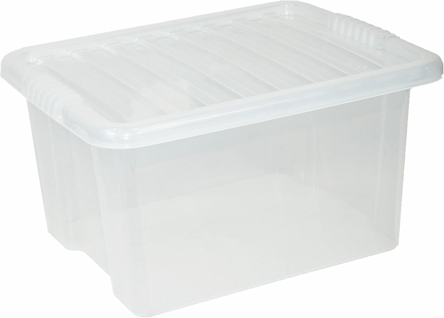 CrazyGadget Small Medium Large Big Plastic Storage Clear Box with Clear