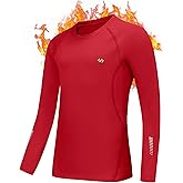 Ewedoos Youth Boys Compression Thermal Shirt Long Sleeve Fleece Undershirts Warm Base Layer for Boy Football Baseball Soccer
