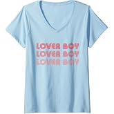 Womens Lover-Boy Lover-Boy Lover-Boy Funny Apparel V-Neck T-Shirt