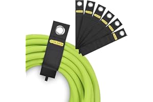 COLSEN Heavy-Duty Storage Straps, 15 inch (6 Pack) – Hook and Loop Extension Cord Holder Organizer for Cables, Ropes, Hoses, Garage, RV, Basement, Workshop, Indoors and Outdoors