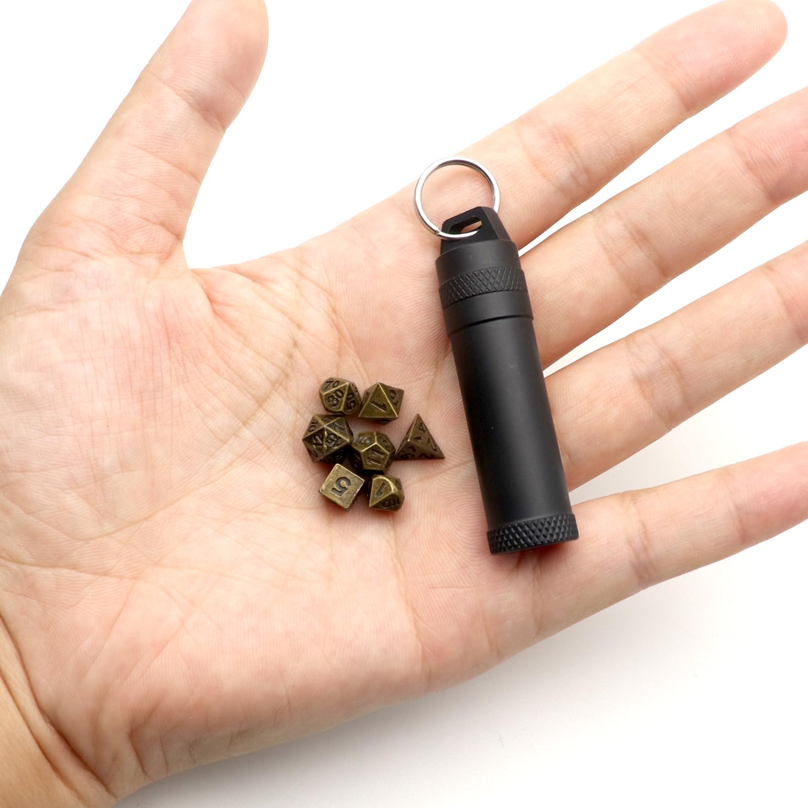 Haxtec Mini Dice Set: Tiny Small Metal DND Dice Set
