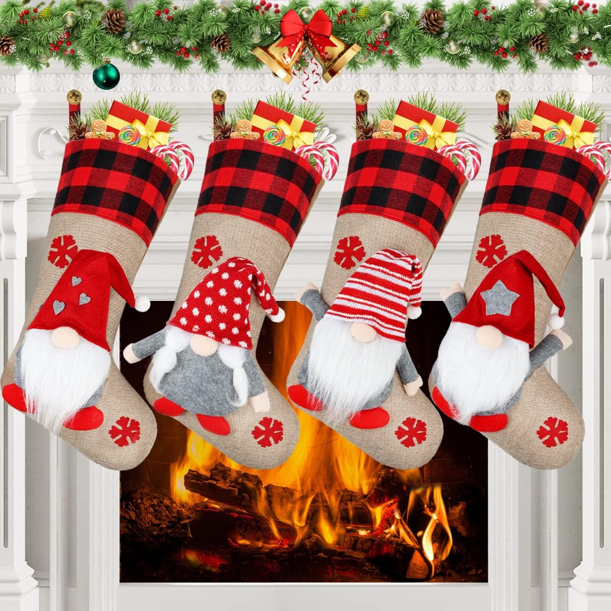 Stockings & Holders - Airyard Christmas Stockings 4 Pack - 18