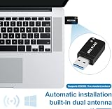 Povxlum USB WiFi Adapter Dongle PC 1300Mbps Dual Band 2.4G 5G Windows 7 8 10 11 view 2