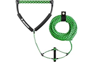 Obcursco 75FT Wakeboard Rope, Water Ski Ropes with EVA Handle for Water Skiing, Wakeboard, Kneeboard