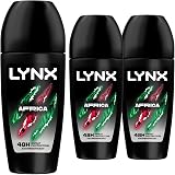 Lynx Africa Roll On Deodorant 50ml 3 Pack - 48hr Sweat Protection Faster Drying view 1