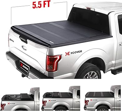 Xcover Low Profile Hard Folding Truck Bed Tonneau Cover Fit 2004 14 Ford F150 2006 14 Lincoln Mark Lt Pickup 5 5 Ft Styleside Bed Tonneau Covers Amazon Canada
