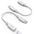 ZOOAUX Lightning to USB C Adapter (2 Pack), Support QC Fast Charging and Data Transfer, Converter Adapter Cable for iPhone 16 15, iPad 10 Pro, USB Type C Male to Lightning Female, Not for Audio/OTG