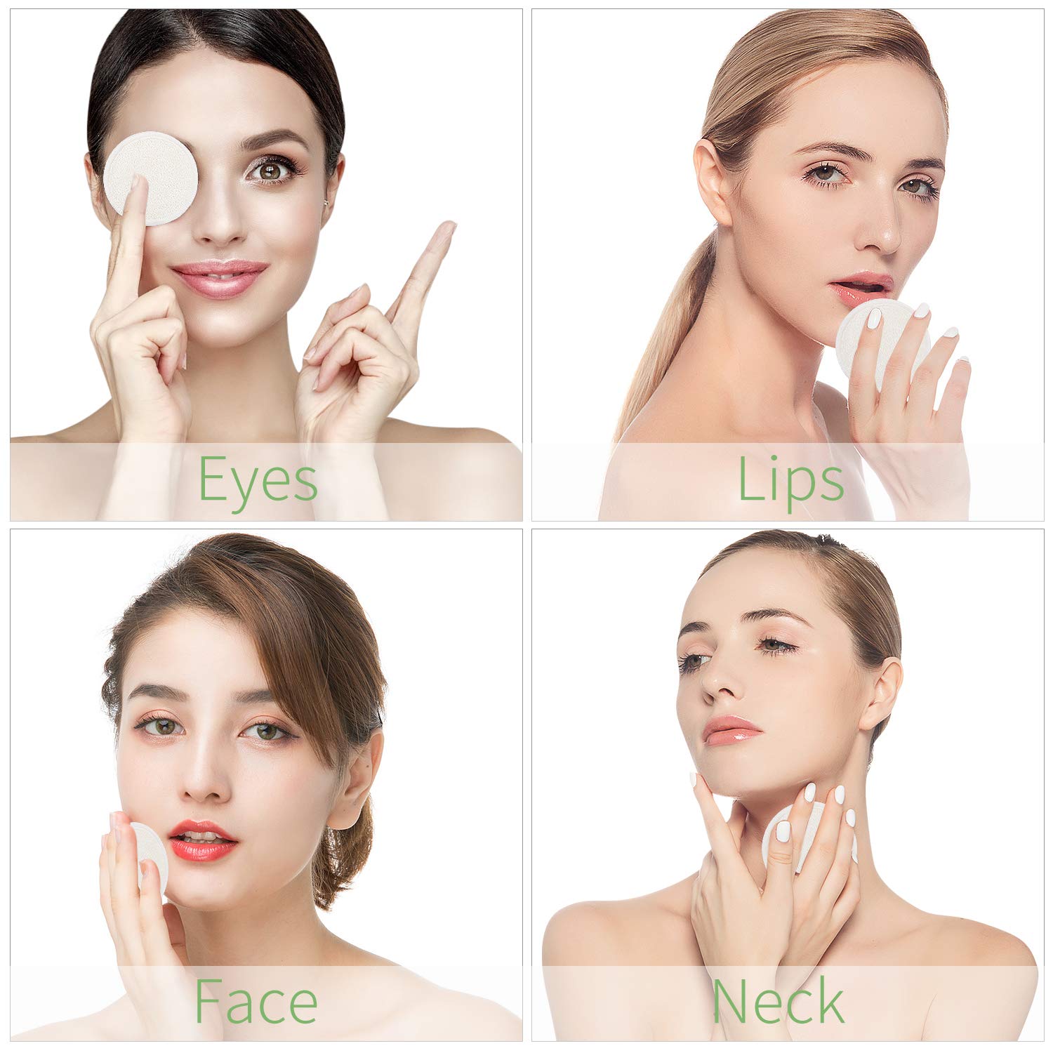 Reusable Makeup Remover Pads -18 Packs Washable Organic Cotton Rounds - Soft Natural Bamboo Face Pads - 2 Layers Facial Pads Cleansing Wipe Cloth with Laundry Bag (Bamboo Velour)