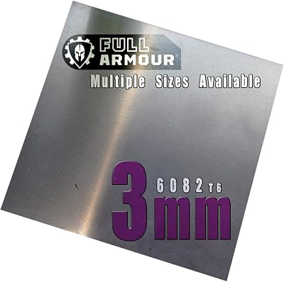 Full Armour 3mm Aluminium Sheet Plate 250x250mm Grade 6082T6