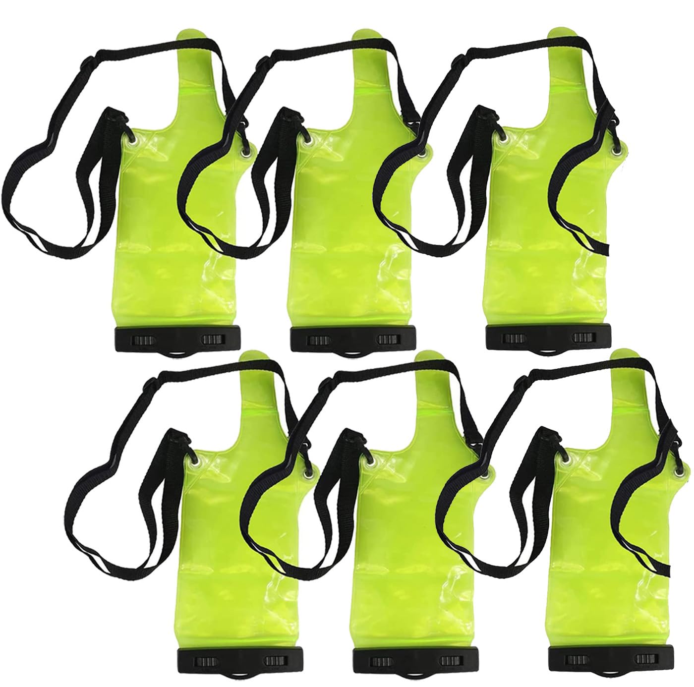 Yrhrol 6Pcs Universal Two Way Radio Waterproof Case Bag Portable Walkie Talkie Rainproof Pouch with Adjustable Strap Compatible for Motorola Kenwood Midland UV-3R UV-5R PX-888 Walkie Talkie Radio