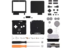 IPS Ready Upgraded eXtremeRate Black Soft Touch Custom Replacement Housing Shell for Gameboy Advance SP GBA SP – Compatible w