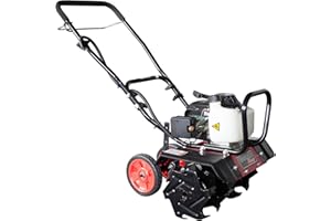 GARDEN TRAX GardenTrax Upgraded Tiller 40cc 4-Cycle Multi-Function Mini Cultivator w/6 Durable Steel Tines