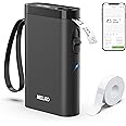 Nelko Label Maker Machine with Tape, P21 Bluetooth Label Printer, Wireless Mini Label Makers with Multiple Templates for Organizing Office Home, Black, 1 Pack