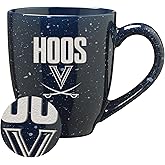 Rico Industries NCAA Virginia Cavaliers "Hoos" 16 oz Team Color Laser Engraved Speckled Ceramic Coffee Mug