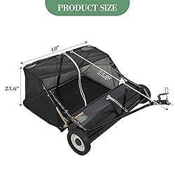 GarveeTools Tow Behind Lawn Sweeper 48", Pull
