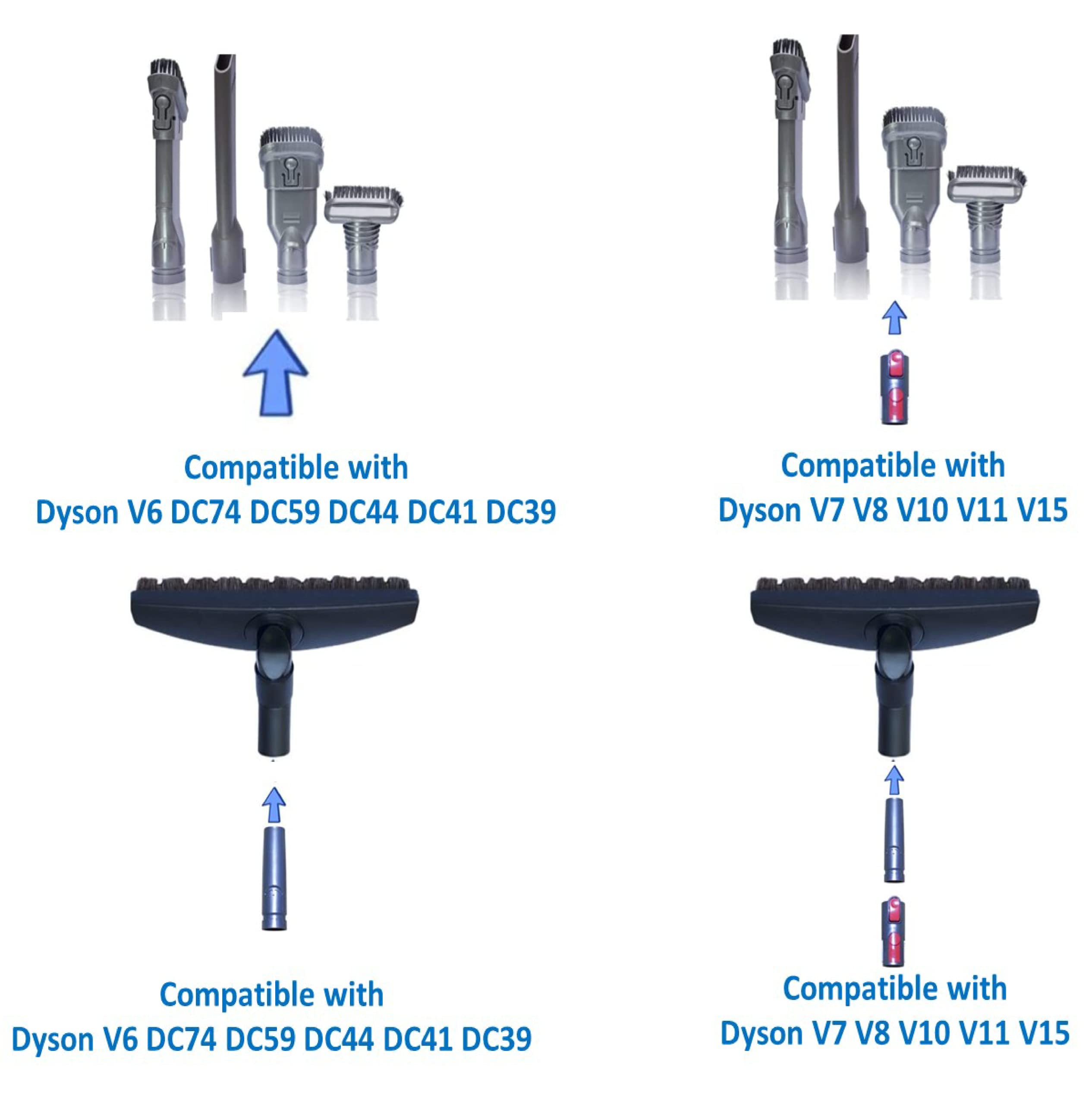 Vacuum Attachments for Dyson V6 V7 V8 V10 V11 V15 DC33 DC39 DC41 DC56 DC59 DC65 Horse Hair