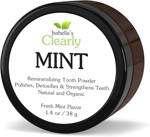 Isabella’s Clearly MINT 歯の高ミネラルを強化ポリッシュ＆解毒する自然の再石灰化歯磨き粉、ホワイトニング 1.4オンス