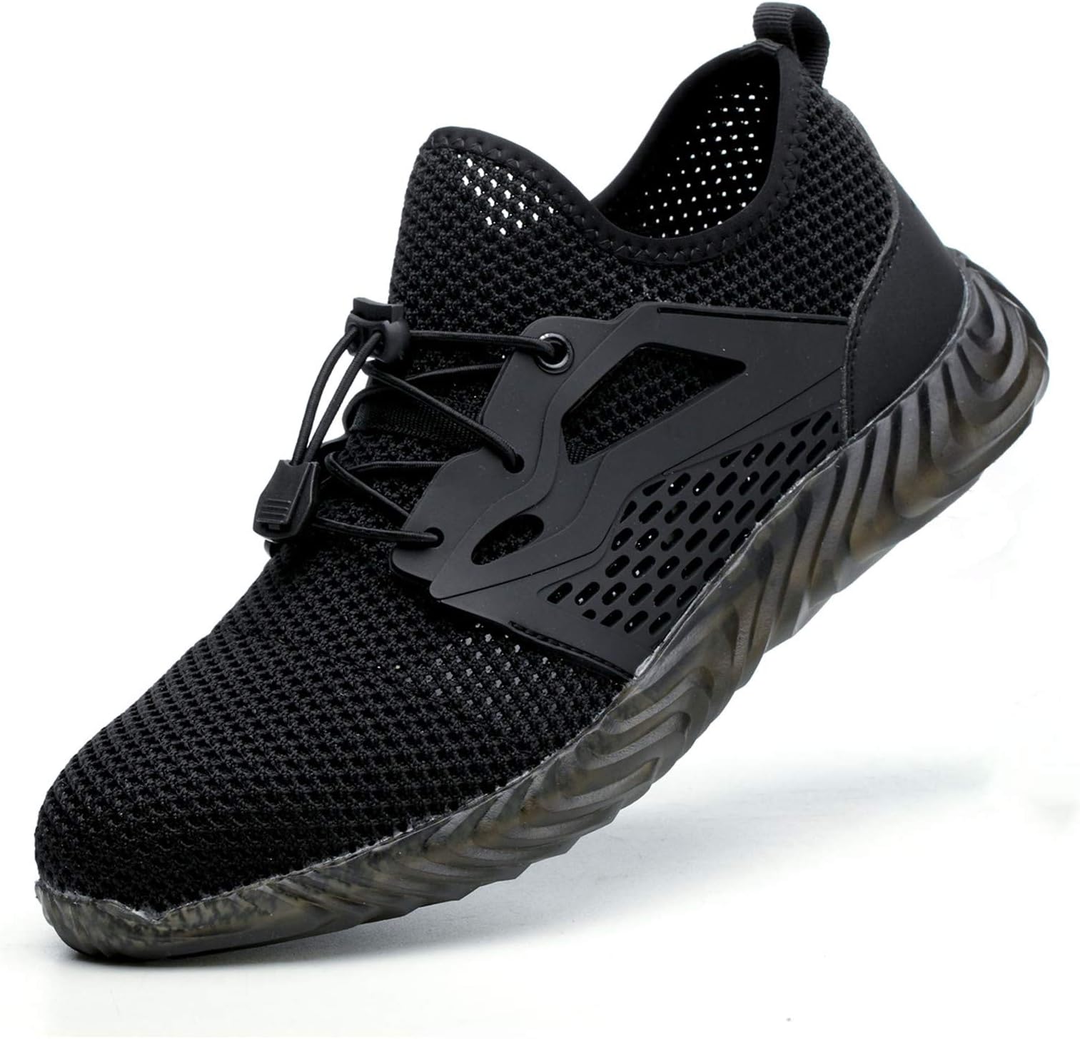 Steel Toe Shoes Men, Indestructible Work Safety Shoes Lightweight, Slip Resistant Breathable, Industrial Construction Shoes