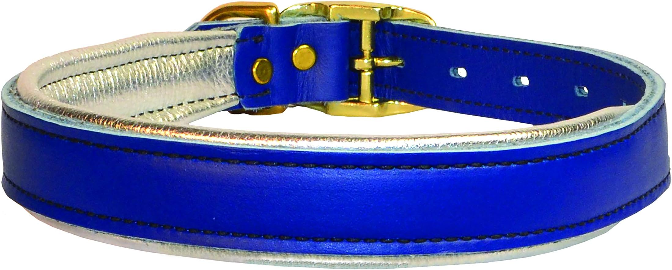 Perri's Padded Leather Dog Collars in Metallic and Bold Non-Metallic Colors